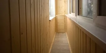 Внутренняя отделка вагонкой 6м балкона 